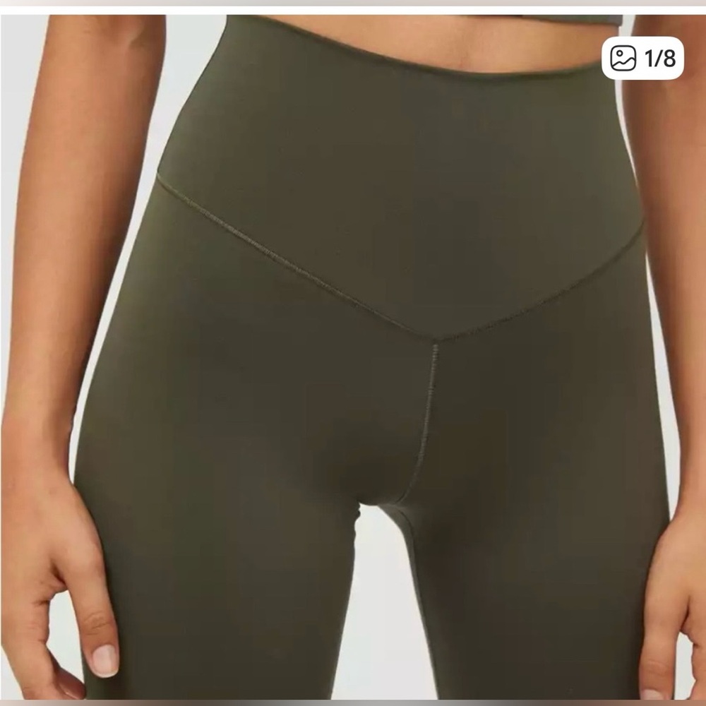 aerie High-Waist V-Cut Seam Leggings in Olive